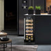 20 Bottle 30cm Built-in Slim Line Wine Cooler Fridge - LED Backlit BLACK - LoopsDirect