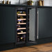 20 Bottle 30cm Built-in Slim Line Wine Cooler Fridge - LED Backlit BLACK - LoopsDirect