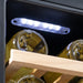 20 Bottle 30cm Built-in Slim Line Wine Cooler Fridge - LED Backlit BLACK - LoopsDirect