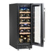 20 Bottle 30cm Built-in Slim Line Wine Cooler Fridge - LED Backlit BLACK - LoopsDirect