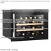 28 Bottle 60cm Built-in Wine Cooler Fridge - Wood Shelves & LED Backlit BLACK - LoopsDirect