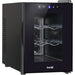 6 Bottle Worktop Wine Cooler Fridge - Thermoelectric & LED Backlit BLACK