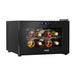 8 Bottle Worktop Wine Cooler Fridge - Thermoelectric & LED Backlit BLACK - LoopsDirect