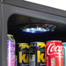 115L Under Counter Wine Beer Drinks Fridge Cooler Glass Front LED Backlit BLACK - LoopsDirect