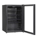 115L Under Counter Wine Beer Drinks Fridge Cooler Glass Front LED Backlit BLACK - LoopsDirect