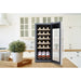 18 Bottle Freestanding Wine Cooler Fridge LED Backlit Wood Shelf STAINLESS STEEL - LoopsDirect