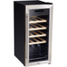 18 Bottle Freestanding Wine Cooler Fridge LED Backlit Wood Shelf STAINLESS STEEL