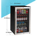 85L Under Counter Wine Beer Drinks Fridge Cooler - Glass Front Stainless Steel - LoopsDirect