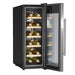 12 Bottle Freestanding Wine Cooler Fridge LED Backlit Metal Shelf STEEL & GLASS - LoopsDirect