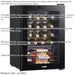 20 Bottle Freestanding Wine Cooler Fridge & Metal Shelves - LED BLACK & GLASS - LoopsDirect