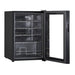 20 Bottle Freestanding Wine Cooler Fridge & Metal Shelves - LED BLACK & GLASS - LoopsDirect