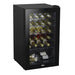 24 Bottle Freestanding Wine Cooler Fridge & Metal Shelves - LED BLACK & GLASS - LoopsDirect