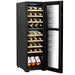 27 Bottle Dual Zone Freestanding Wine Cooler Fridge - LED Backlit BLACK & GLASS - LoopsDirect