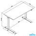 1200 x 600mm White Electric Sit Standing Desk & Twin Monitor Bracket Office Set - LoopsDirect