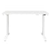 1200 x 600mm White Electric Sit Standing Desk & Twin Monitor Bracket Office Set - LoopsDirect