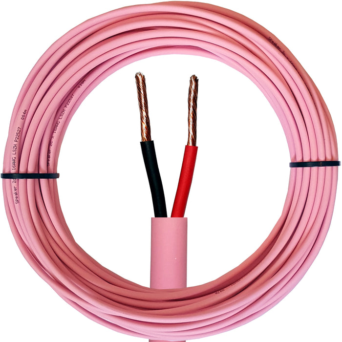 Low Smoke Speaker Cable - 18AWG 0.75mm 6A - CCA LSZH 100V Double Insulated