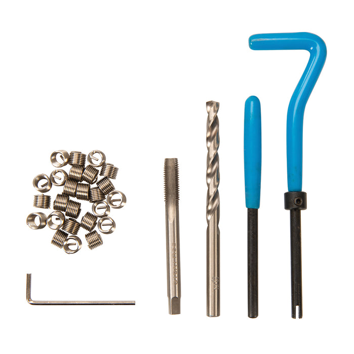 M6 x 1mm Helicoil Thread Repair Kit Sprung Insert Coil Twist Drill Bit Kit Loops