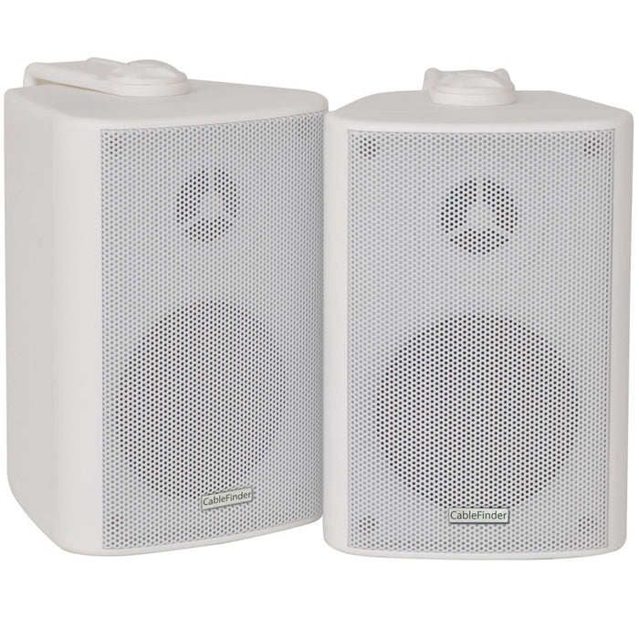 100W WiFi & Bluetooth Wall Mounted Amplifier & 4x 60W White Wall Speakers System