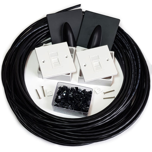 CAT6a Internet Extension Kit Outdoor External Cable RJ45 Wall Face Plate