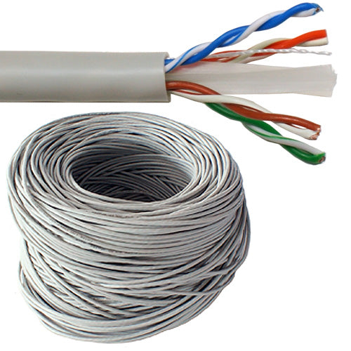CAT5e Ethernet Solid Pure Copper Cable Reel Drum - UTP Gigabit Network RJ45
