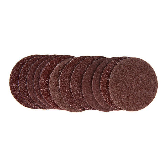 60 PACK 50mm Mixed Grits Sanding Sheet Discs Aluminium Oxide Hook & Loop Back Loops