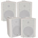 4x 90W White Wall Mounted Stereo Speakers 5.25" 8Ohm Quality Home Audio Music