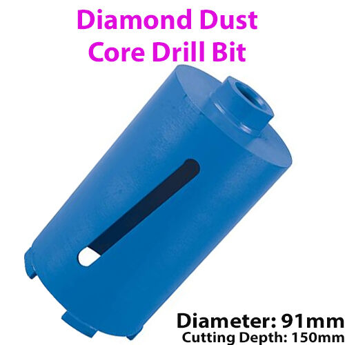 91mm x 150mm Diamond Core Drill Bit Hole Cutter For Brick Wall / Concrete Block Loops