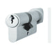 60mm EURO Cylinder & Thumbrturn Lock Keyed to Differ 5 Pin Satin Chrome Door Loops