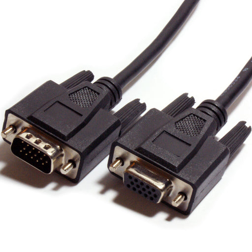 0.15m VGA Male to Female Extension Cable Video Monitor to PC Laptop Lead 15 Pin Loops