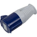 230V Blue Plug Socket - Suitable for 2P+E 16A Connectors - IP44 Rated Site Plug Loops