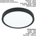 2 PACK Wall / Ceiling Light Black 285mm Round Surface Mounted 20W LED 4000K Loops