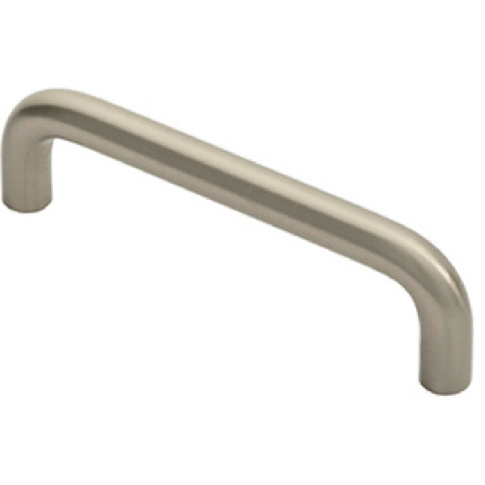 Round D Bar Cabinet Pull Handle 106 x 10mm 96mm Fixing Centres Satin Nickel Loops