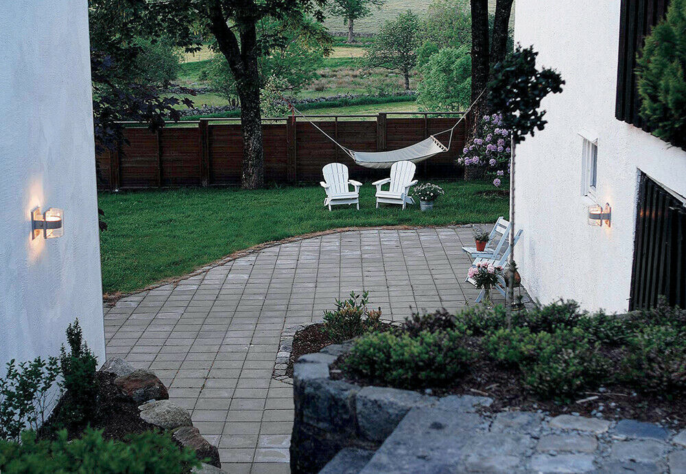 Outdoor IP54 Wall Light Graphite LED E27 60W d01056 Loops