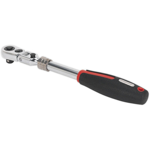 Extendable Ratchet Wrench - 3/8" Sq Drive - Locking Flexi-Head - 72-Tooth Action Loops