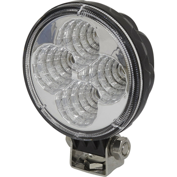 Waterproof Work Light & Mounting Bracket -12W SMD LED  - 80mm Round Flash Torch Loops
