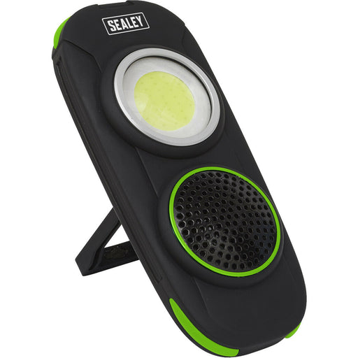 Rechargeable Torch with Built In Wireless Speaker - 10W COB LED - USB Cable Loops