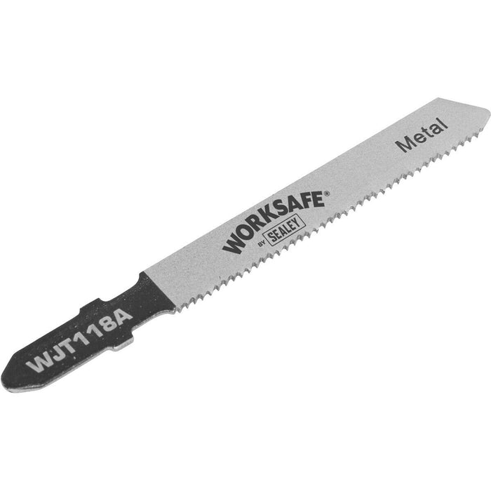 5 PACK 55mm HSS Metal Jigsaw Blade - 21 TPI - Wavy Set Teeth - Metal Saw Blade Loops