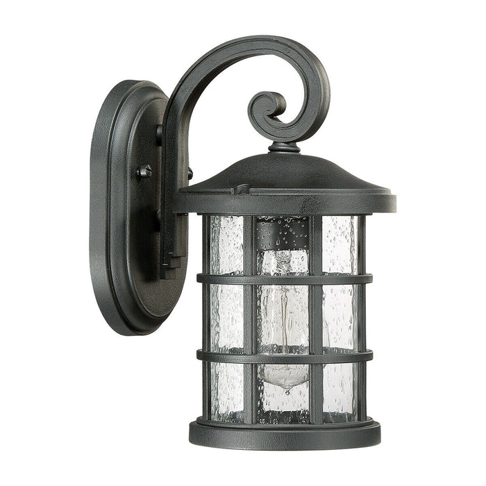 Outdoor IP44 1 Bulb Wall Light Lantern Earth Black LED E27 60W d02193 Loops