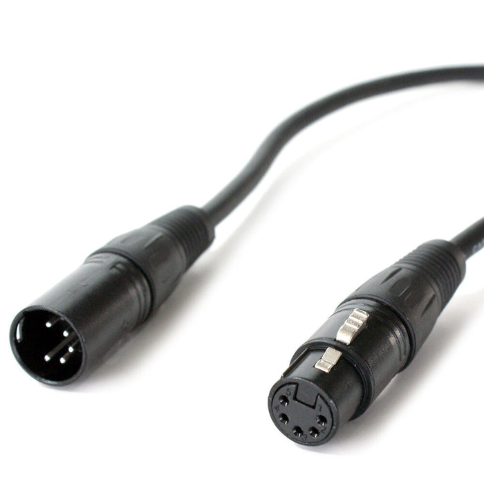 0.5m 5 Pin XLR Male to Female DMX Lighting Cable DJ Gig LED Signal Light Lead Loops