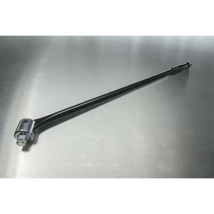600mm Breaker Pull Bar - Replaceable 1/2" Sq Drive Knuckle - Black Chrome Finish Loops