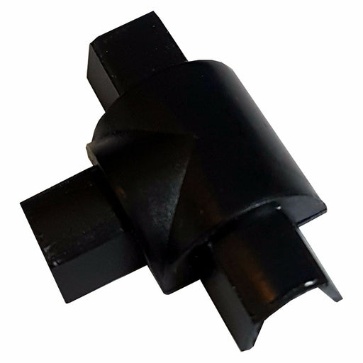 16mm x 8mm BLACK Smooth Fit 2 Way T Splitter Trunking Adapter Wall Conduit AV TV Loops