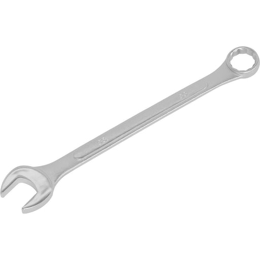 33mm Large Combination Spanner - Drop Forged Steel - Chrome Plated Polished Jaws Loops
