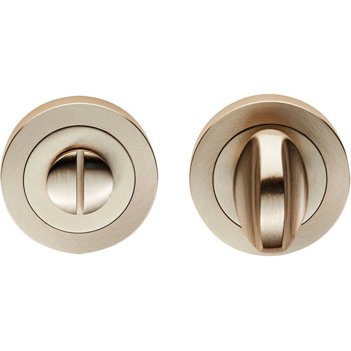 Thumbturn Lock And Release Handle Concealed Fix 50mm Dia Satin Nickel Loops