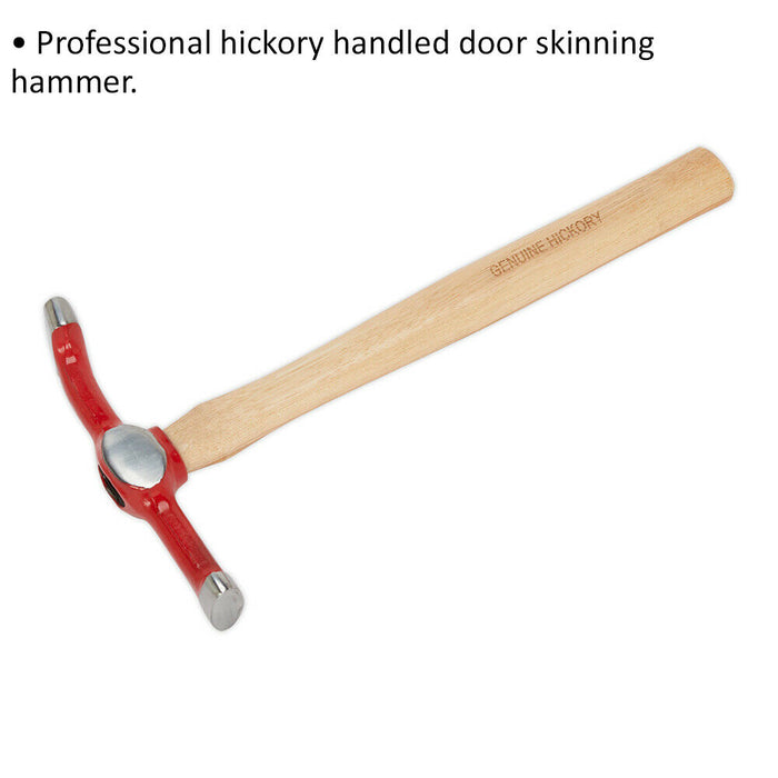 Hickory Handled Door Skinning Hammer Replacement for ys03271 Panel Beating Set Loops