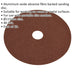 25 PACK 115mm Fibre Backed Sanding Discs - 40 Grit Aluminium Oxide Round Sheet Loops
