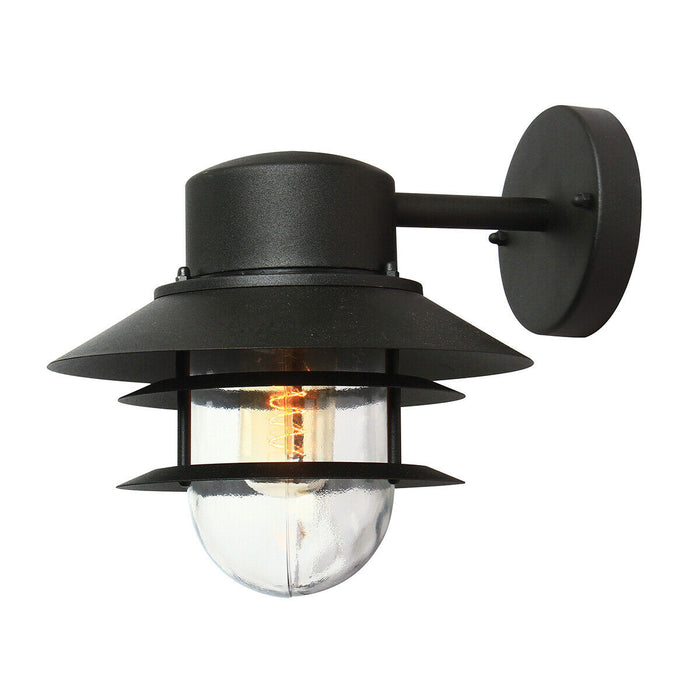 Outdoor IP44 Wall Light Sconce Black LED E27 60W Bulb Outside External d00303 Loops