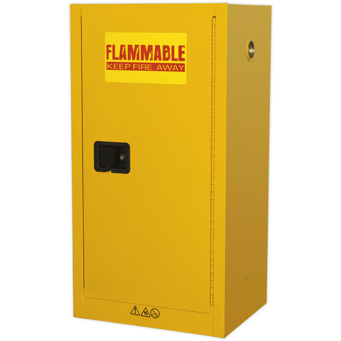 Flammable Substance Storage Cabinet - 585mm x 460mm x 1120mm - 3-Point Key Lock Loops