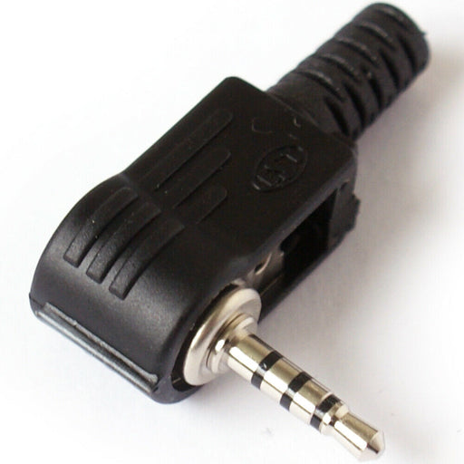 2.5mm 4 Pole Jack Plug Solder Connector 90 Degree Right Angled AV Camcorder Loops