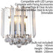 2 PACK Unique Dimmable Wall Light Chrome Clear Acrylic Elegant Chandelier Lamp Loops