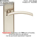 2x PAIR Arched Lever on Latch Backplate Door Handle 150 x 50mm Satin Nickel Loops